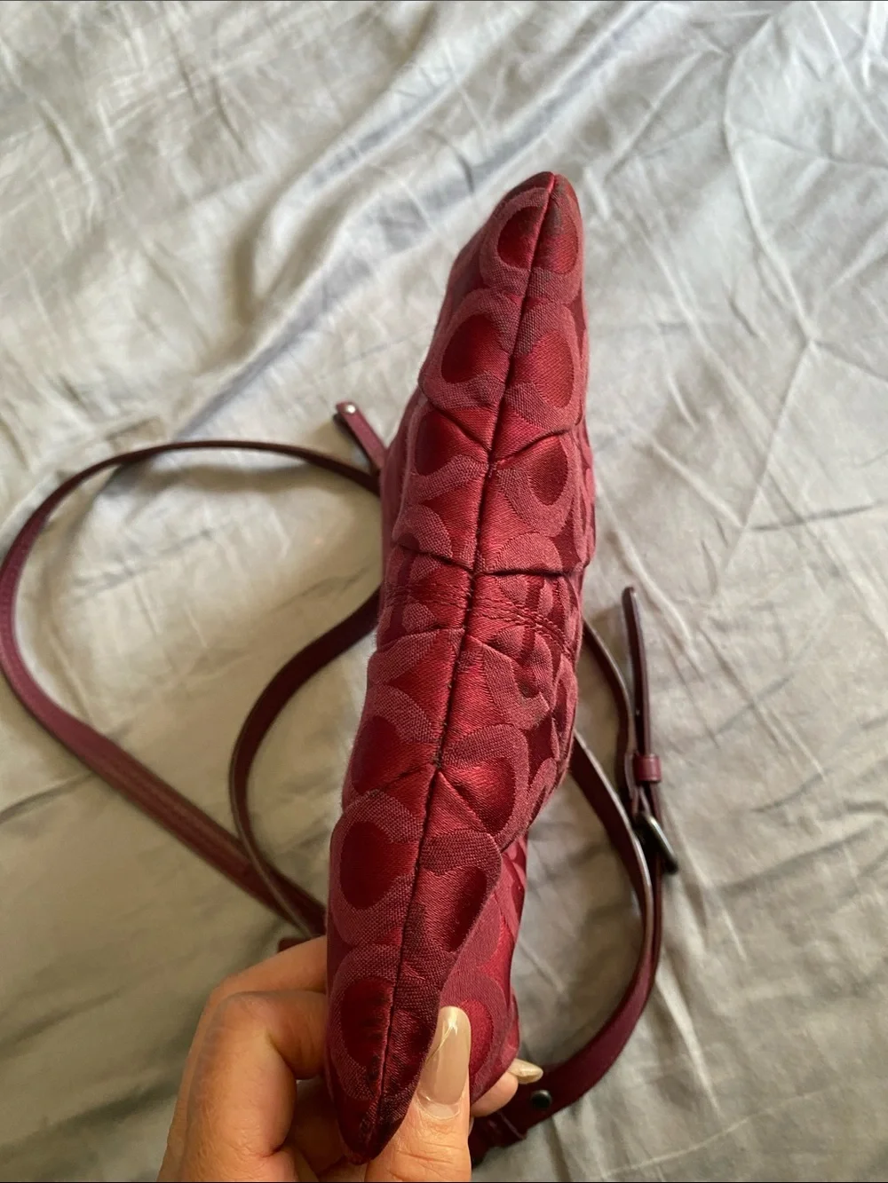 Coach Red Signature Monogram Crossbody Bag